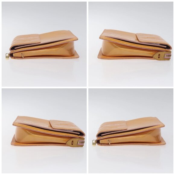 LOUIS VUITTON Monogram Vernis Motto Pouch Marshmallow Pink M91312 Auth 120333 - Picture 16 of 16